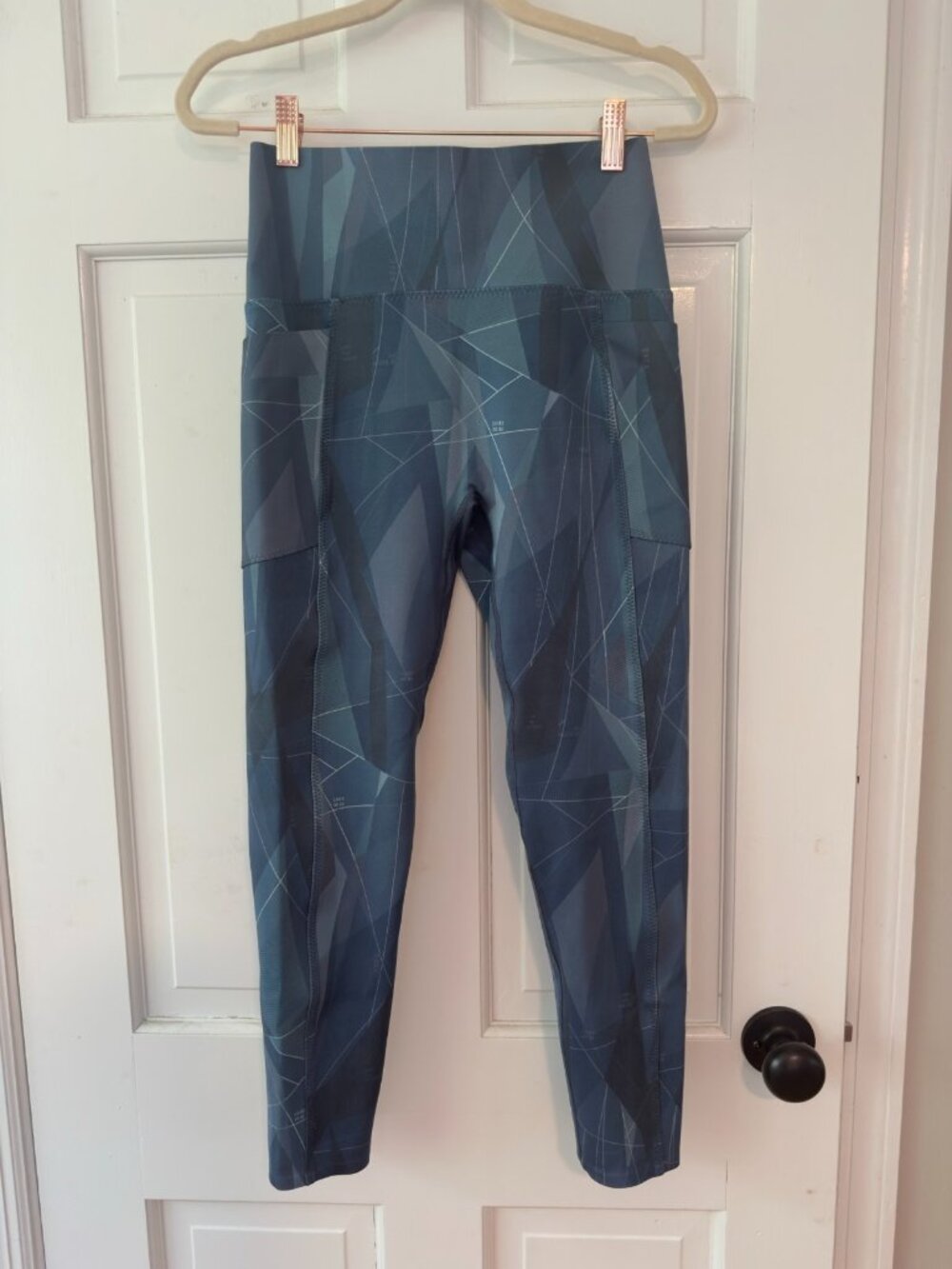 Sweaty Betty Super Sculpt 7/8 Leggings Blue Geo Print Size S